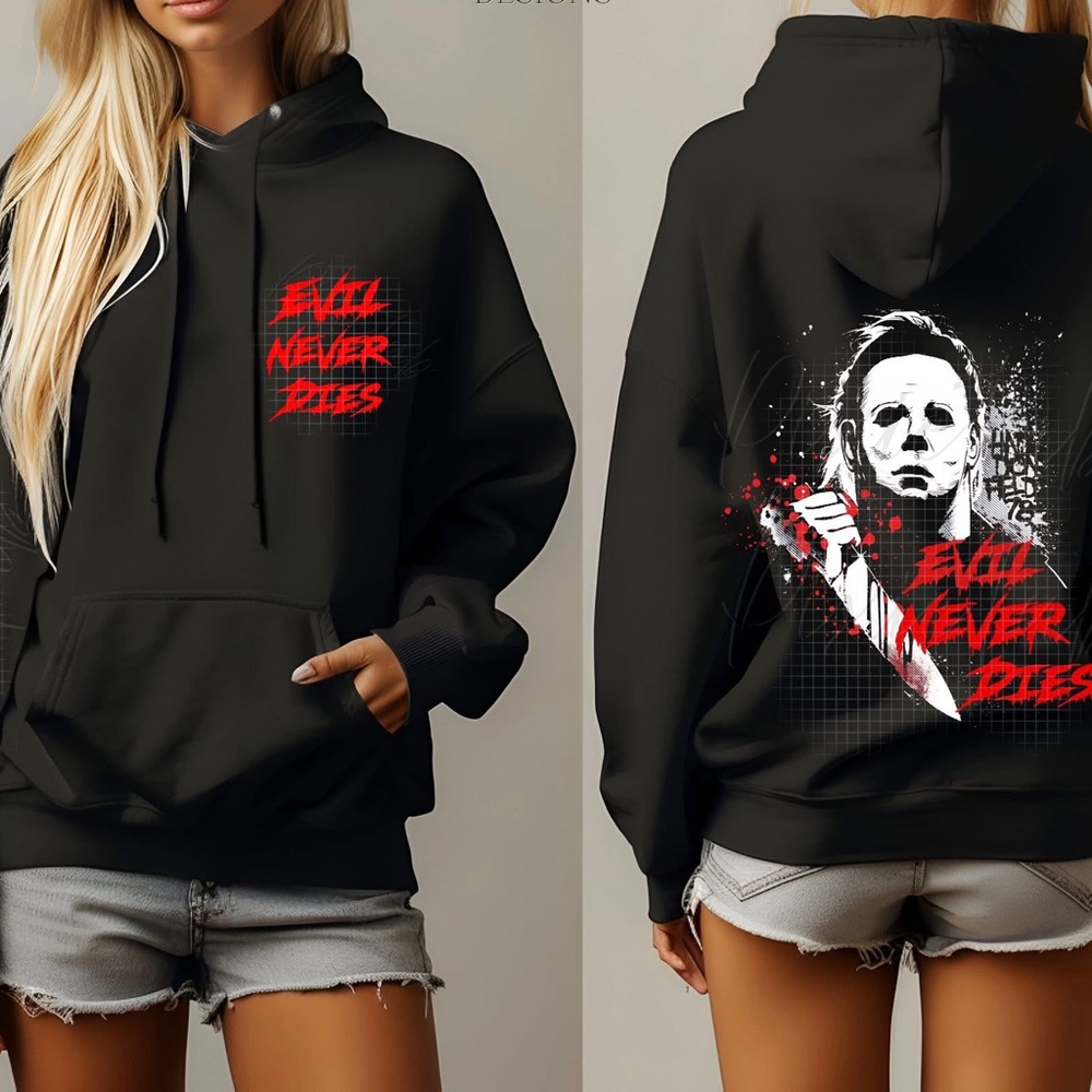 Horror Halloween Unisex Black Gildan Hoodie